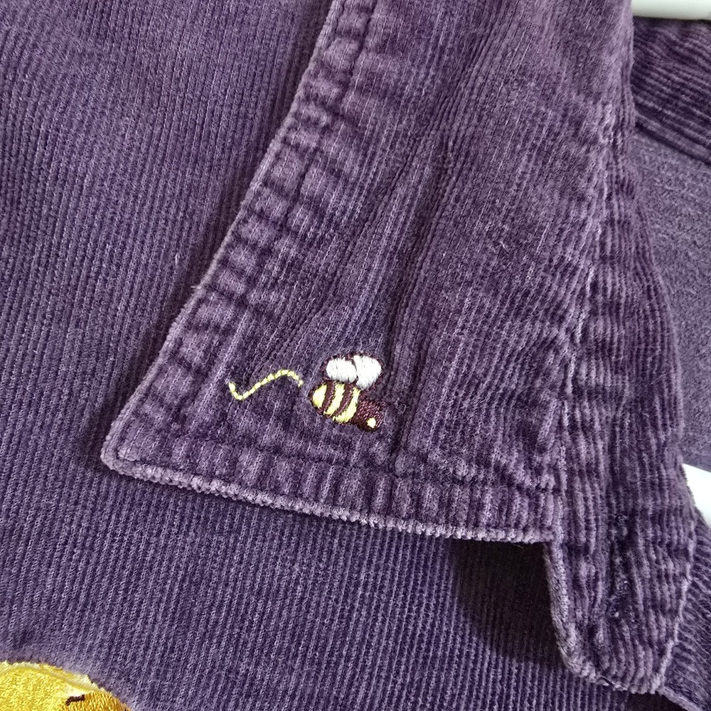 Disney Pooh Tiger Woman Purple Corduroy Button Up Shirt Sz‎ 26W/28w Vintage Y2K - Picture 6 of 10